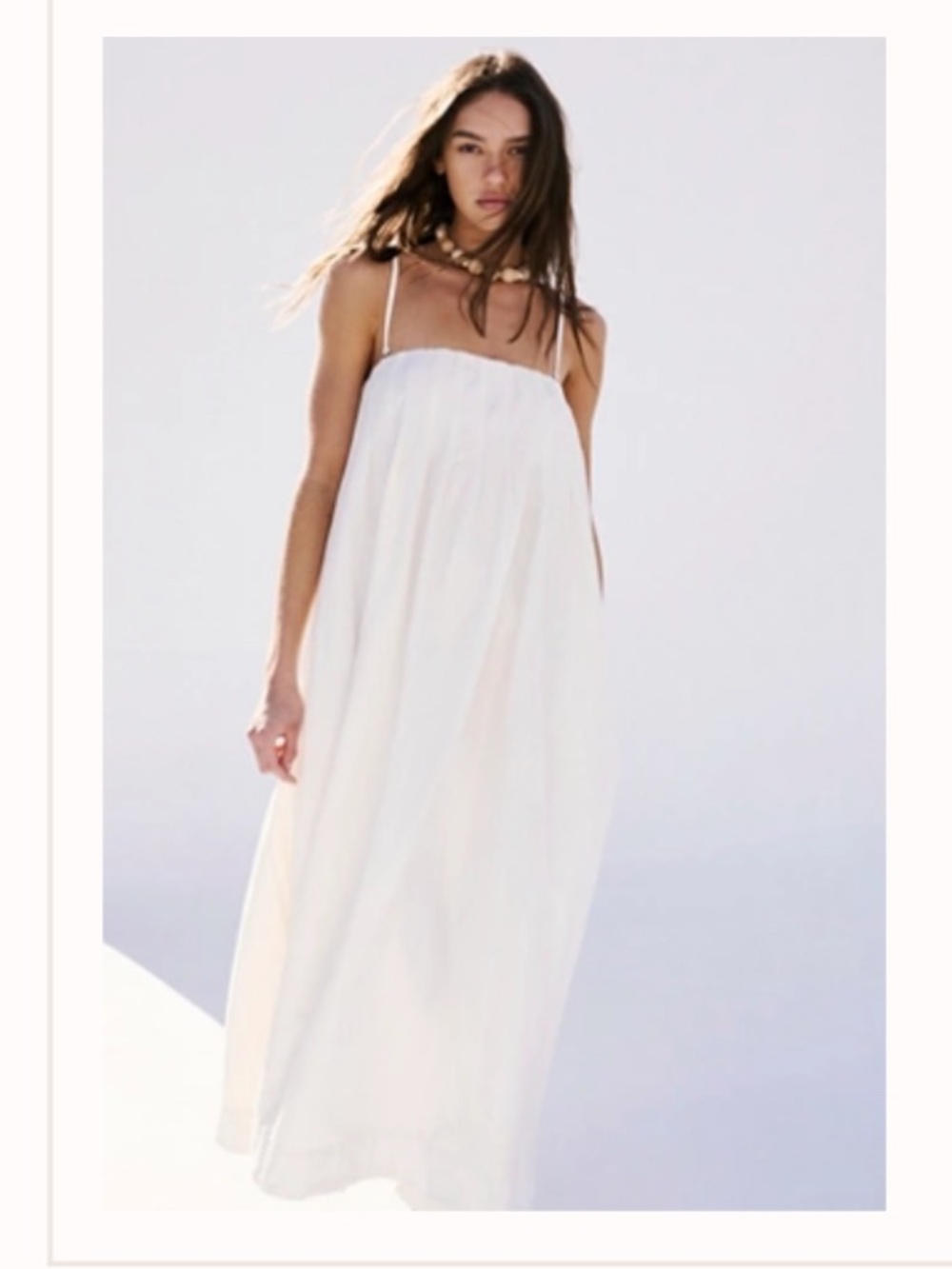 Free People Ivory Strapless Maxi Dress